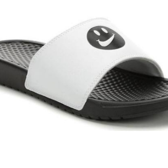 nike slides happy face